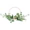 30" Green & Gold Eucalyptus Leaf & Fern Golden Ring Wreath